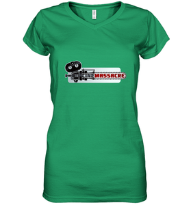 Cinemassacre Modern Chainsaw Logo Women's V-Neck T-Shirt