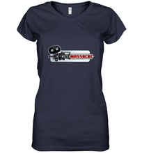 Load image into Gallery viewer, Cinemassacre Modern Chainsaw Logo Women&#39;s V-Neck T-Shirt
