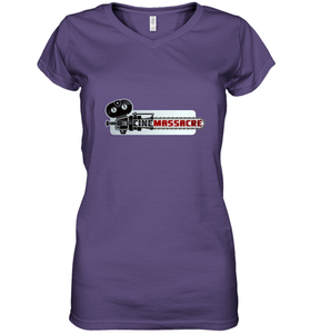 Cinemassacre Modern Chainsaw Logo Women's V-Neck T-Shirt