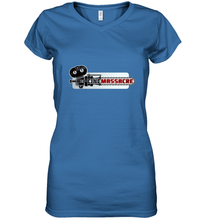 Load image into Gallery viewer, Cinemassacre Modern Chainsaw Logo Women&#39;s V-Neck T-Shirt
