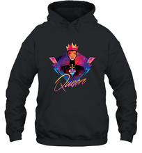 Load image into Gallery viewer, Disney Villains Evil Queen Neon 90s Rock Band Hooded Sweatshirt

