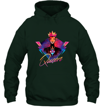 Load image into Gallery viewer, Disney Villains Evil Queen Neon 90s Rock Band Hooded Sweatshirt
