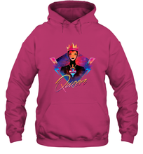Load image into Gallery viewer, Disney Villains Evil Queen Neon 90s Rock Band Hooded Sweatshirt
