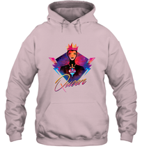 Load image into Gallery viewer, Disney Villains Evil Queen Neon 90s Rock Band Hooded Sweatshirt
