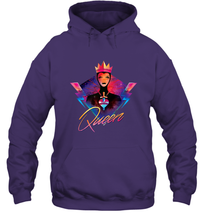 Load image into Gallery viewer, Disney Villains Evil Queen Neon 90s Rock Band Hooded Sweatshirt
