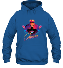 Load image into Gallery viewer, Disney Villains Evil Queen Neon 90s Rock Band Hooded Sweatshirt
