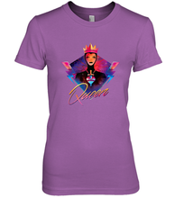 Load image into Gallery viewer, Disney Villains Evil Queen Neon 90s Rock Band Women's Premium T-Shirt
