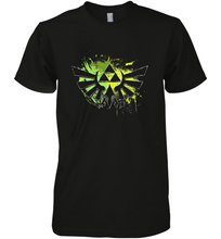 Load image into Gallery viewer, Legend Of Zelda Triforce Logo Paint Splatter Men's Premium T-Shirt

