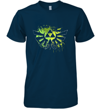 Load image into Gallery viewer, Legend Of Zelda Triforce Logo Paint Splatter Men's Premium T-Shirt
