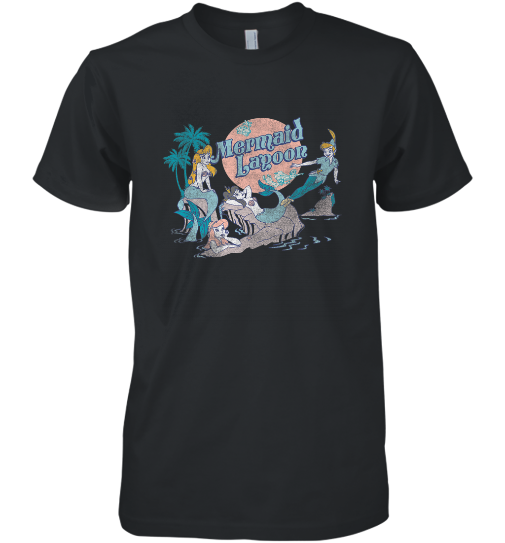 Disney Peter Pan Distressed Mermaid Lagoon Men's Premium T-Shirt