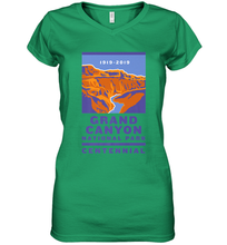 Load image into Gallery viewer, Grand Canyon National Park Centennial Logo Women's V-Neck T-Shirt

