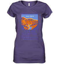Load image into Gallery viewer, Grand Canyon National Park Centennial Logo Women's V-Neck T-Shirt
