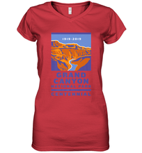 Load image into Gallery viewer, Grand Canyon National Park Centennial Logo Women's V-Neck T-Shirt
