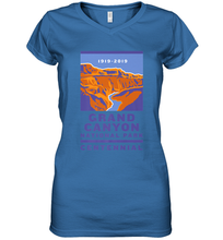 Load image into Gallery viewer, Grand Canyon National Park Centennial Logo Women's V-Neck T-Shirt
