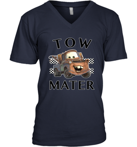 Disney Pixar Cars Tow Mater Finish Men's V-Neck