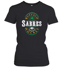 Load image into Gallery viewer, Buffalo Sabres Fanatics Branded Black St. Patrick&#39;s Day Forever Lucky 01 Women&#39;s T-Shirt
