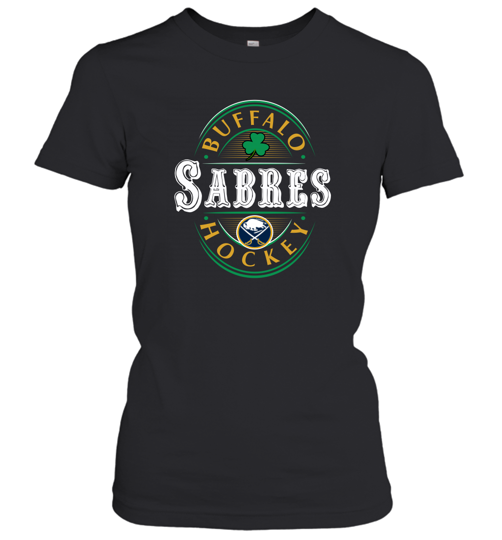 Buffalo Sabres Fanatics Branded Black St. Patrick's Day Forever Lucky 01 Women's T-Shirt