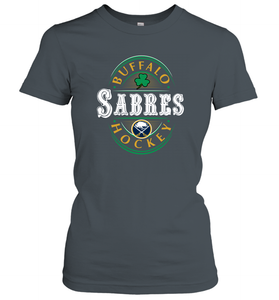 Buffalo Sabres Fanatics Branded Black St. Patrick's Day Forever Lucky 01 Women's T-Shirt