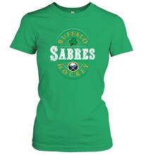 Load image into Gallery viewer, Buffalo Sabres Fanatics Branded Black St. Patrick&#39;s Day Forever Lucky 01 Women&#39;s T-Shirt
