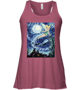 Disney Peter Pan Tinker Bell Starry Night Portrait Women's Racerback Tank