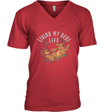 Load image into Gallery viewer, Disney Lion King Simba Living My Best Life Men&#39;s V-Neck
