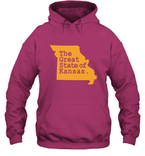 Load image into Gallery viewer, The Great State Of Kansas Hooded Sweatshirt
