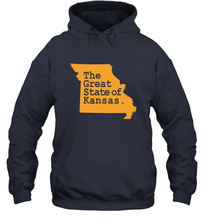 Load image into Gallery viewer, The Great State Of Kansas Hooded Sweatshirt
