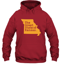 Load image into Gallery viewer, The Great State Of Kansas Hooded Sweatshirt
