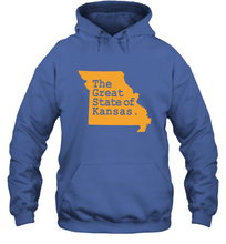 Load image into Gallery viewer, The Great State Of Kansas Hooded Sweatshirt
