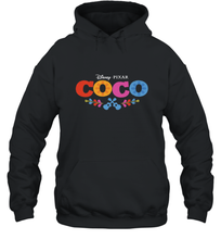 Load image into Gallery viewer, Disney Pixar Coco Movie Logo Colorful Hooded Sweatshirt
