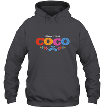 Load image into Gallery viewer, Disney Pixar Coco Movie Logo Colorful Hooded Sweatshirt
