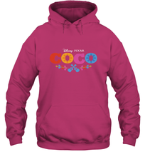 Load image into Gallery viewer, Disney Pixar Coco Movie Logo Colorful Hooded Sweatshirt
