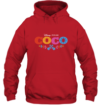 Load image into Gallery viewer, Disney Pixar Coco Movie Logo Colorful Hooded Sweatshirt
