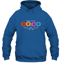 Load image into Gallery viewer, Disney Pixar Coco Movie Logo Colorful Hooded Sweatshirt
