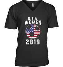 Load image into Gallery viewer, USA United States Women 2019 Soccer US Futbol Men's V-Neck
