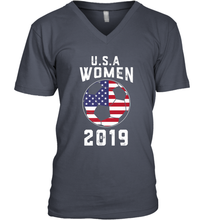 Load image into Gallery viewer, USA United States Women 2019 Soccer US Futbol Men's V-Neck
