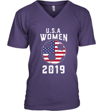 Load image into Gallery viewer, USA United States Women 2019 Soccer US Futbol Men's V-Neck

