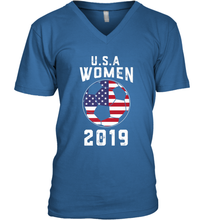 Load image into Gallery viewer, USA United States Women 2019 Soccer US Futbol Men's V-Neck
