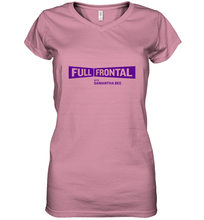Load image into Gallery viewer, Full Frontal with Samantha Bee Purple Logo Women's V-Neck T-Shirt
