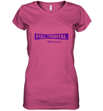 Load image into Gallery viewer, Full Frontal with Samantha Bee Purple Logo Women's V-Neck T-Shirt
