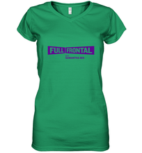 Load image into Gallery viewer, Full Frontal with Samantha Bee Purple Logo Women's V-Neck T-Shirt
