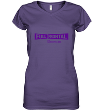 Load image into Gallery viewer, Full Frontal with Samantha Bee Purple Logo Women's V-Neck T-Shirt

