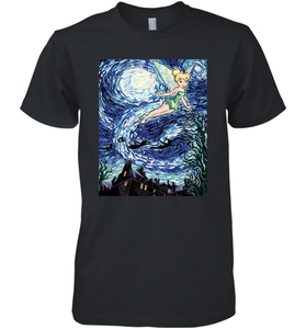 Disney Peter Pan Tinker Bell Starry Night Portrait Men's Premium T-Shirt