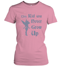 Load image into Gallery viewer, Disney Peter Pan Tinkerbell Never Grow Up Women&#39;s T-Shirt
