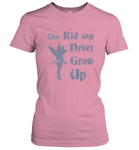 Disney Peter Pan Tinkerbell Never Grow Up Women's T-Shirt