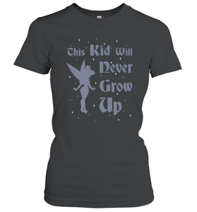 Disney Peter Pan Tinkerbell Never Grow Up Women's T-Shirt