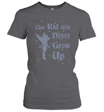 Load image into Gallery viewer, Disney Peter Pan Tinkerbell Never Grow Up Women&#39;s T-Shirt
