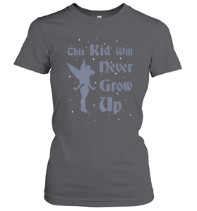 Disney Peter Pan Tinkerbell Never Grow Up Women's T-Shirt