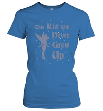 Load image into Gallery viewer, Disney Peter Pan Tinkerbell Never Grow Up Women&#39;s T-Shirt
