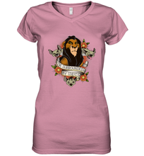 Load image into Gallery viewer, Disney Lion King Scar and Hyenas I&#39;m Surrounded By Idiots Women&#39;s V-Neck T-Shirt
